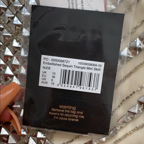 Peace + Love Embellished Sequin Triangle Skirt - Picture 4 of 6